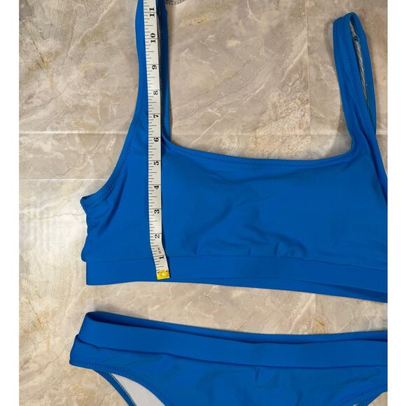NWOT Bright Blue Scoop Neck Bikini Set – Medium | Sporty Two-Piece Swimsuit - Picture 8 of 8